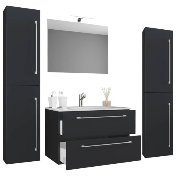 Waschplatz 5tlg-Badinos
schwarz B/H/T: ca. 60x50x46 cm