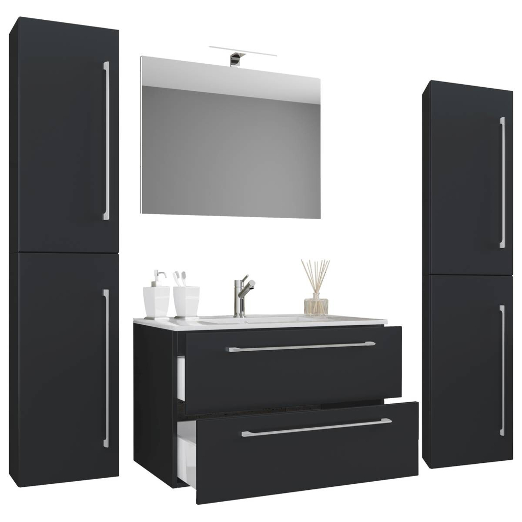 Waschplatz 5tlg-Badinos
schwarz B/H/T: ca. 60x50x46 cm