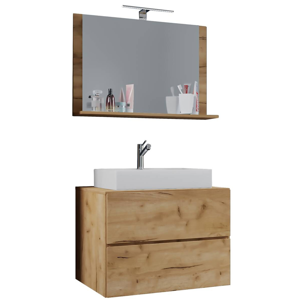 Waschplatz 3tlg-Lendas
weiß Eiche Honig Nachbildung B/H/T: ca. 60x52x52 cm