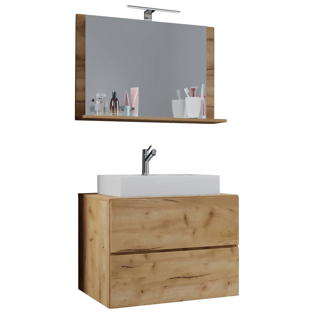 Waschplatz 3tlg-Lendas
weiß Eiche Honig Nachbildung B/H/T: ca. 80x52x52 cm