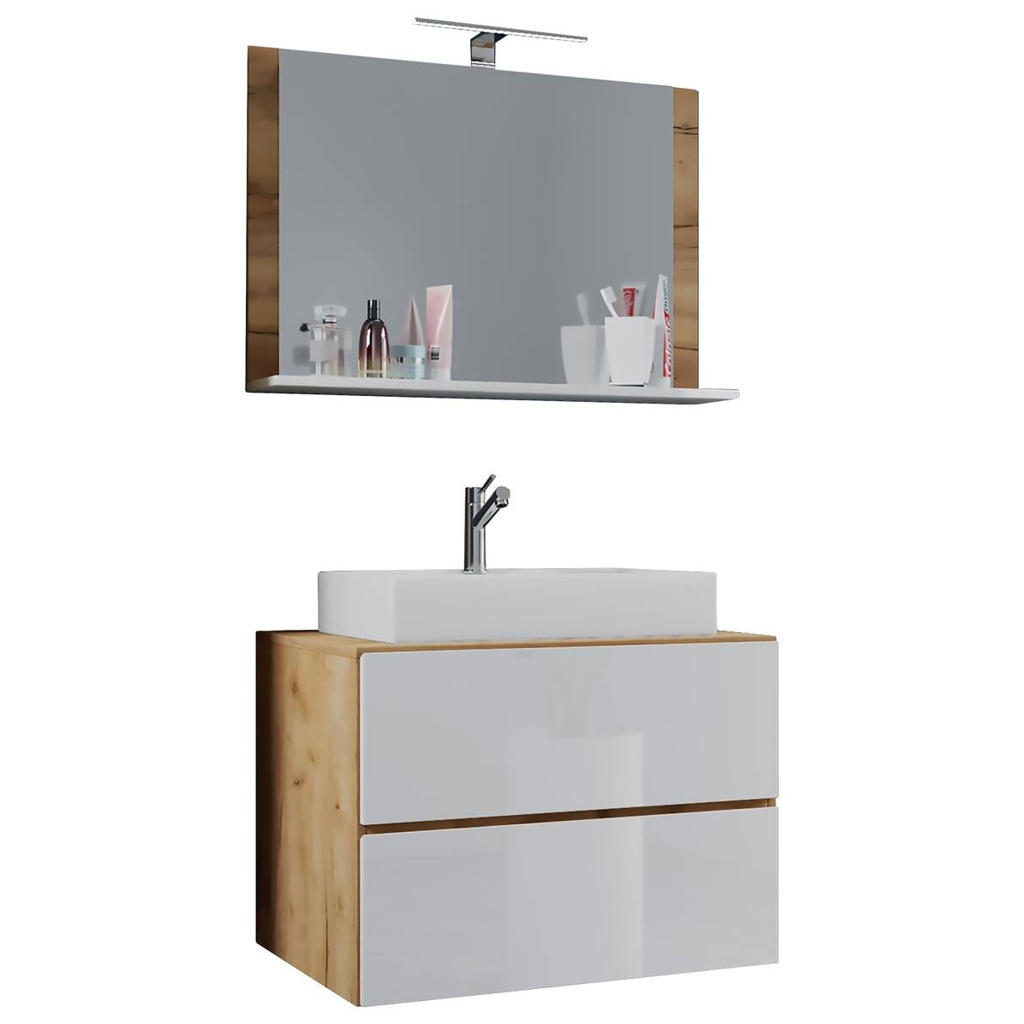 Waschplatz 3tlg-Lendas
weiß Eiche Honig Nachbildung weiß B/H/T: ca. 60x52x52 cm