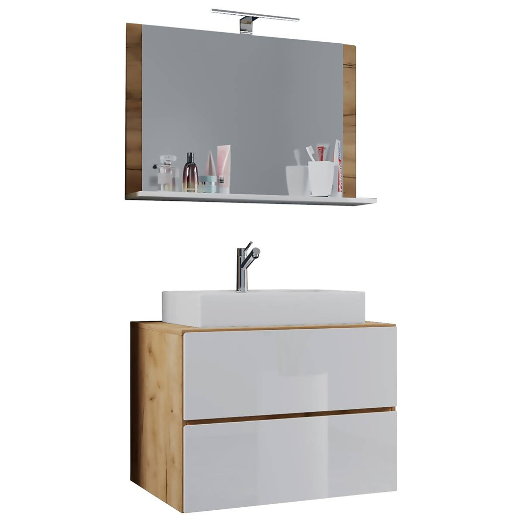 Waschplatz 3tlg-Lendas
weiß Eiche Honig Nachbildung weiß B/H/T: ca. 80x52x52 cm