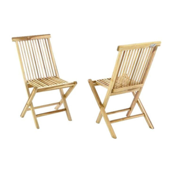 VCM Gartenstuhl 2er Set braun Teakholz B/H/T: ca. 46x89x62 cm VCM Gartenstuhl 2er Set braun Teakholz B/H/T: ca. 46x89x62 cm
