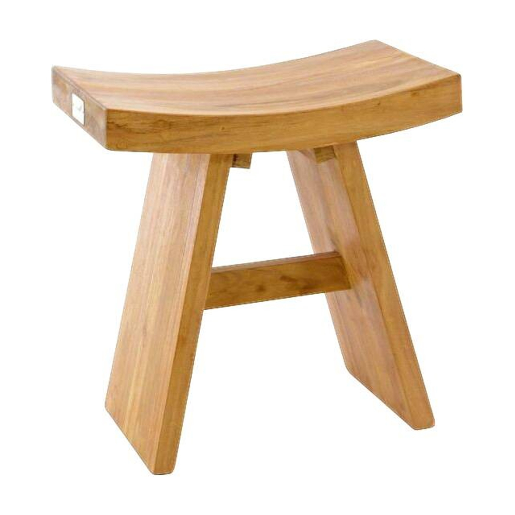 VCM Hocker H braun Teakholz B/H/T: ca. 45x47x29 cm
