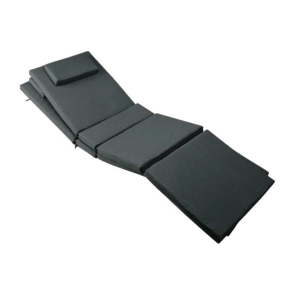 VCM Liegenauflage 2er Set anthrazit Polyester B/L: ca. 58x188 cm