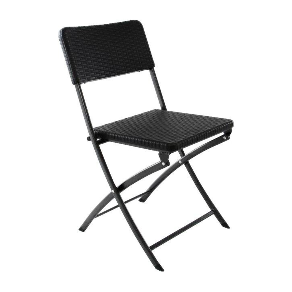 VCM Klappstuhl schwarz Metall B/H/T: ca. 40x80x38 cm