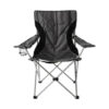 VCM Campingstuhl grau Stahlrohr B/H/L: ca. 47x47x90 cm