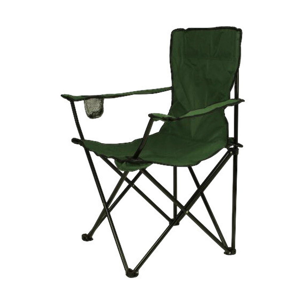 VCM Campingstuhl grün Stahlrohr B/H/L: ca. 50x85x85 cm