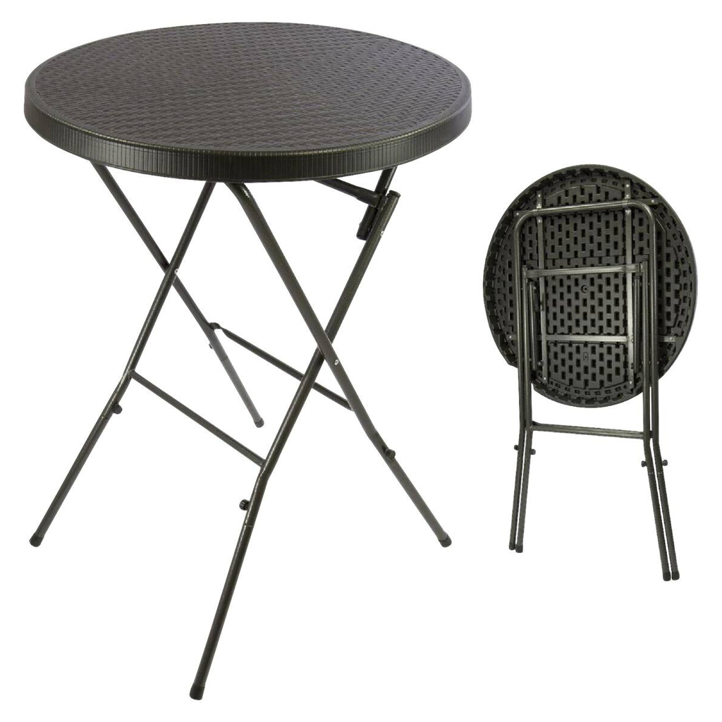 VCM Stehtisch schwarz Kunststoff H/D: ca. 110x80 cm