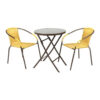 VCM Balkonset braun Polyester B/H/T: ca. 53x72x65 cm