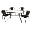 VCM Gartensitzgruppe braun Polyrattan B/H: ca. 53x73 cm