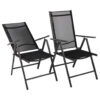 VCM Klappsessel-Set Sonlas anthrazit Textilene B/H/T: ca. 56x105x64 cm