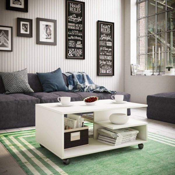 VCM Möbel Couchtisch Stango weiß B/H/T: ca. 80x40x50 cm