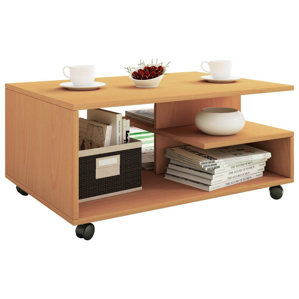 VCM Möbel Couchtisch Stango buche Nachbildung B/H/T: ca. 80x40x50 cm