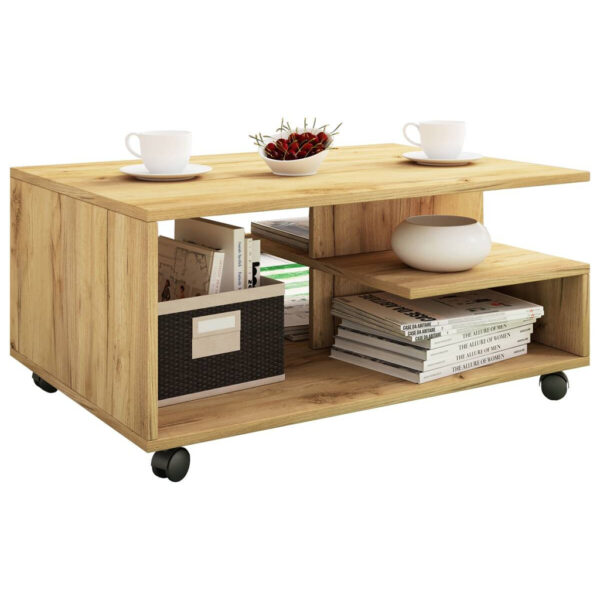 VCM Möbel Couchtisch Stango Eiche Honig Nachbildung B/H/T: ca. 80x40x50 cm
