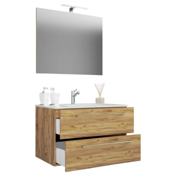 Waschplatz 3tlg-Badinos
Eiche Honig Nachbildung B/H/T: ca. 81x52x46 cm