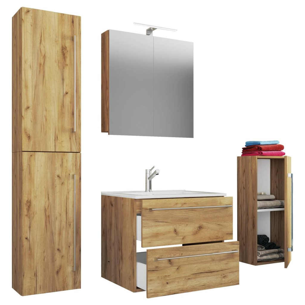 Waschplatz 5tlg-Badinos
Eiche Honig Nachbildung B/H/T: ca. 61x52x46 cm