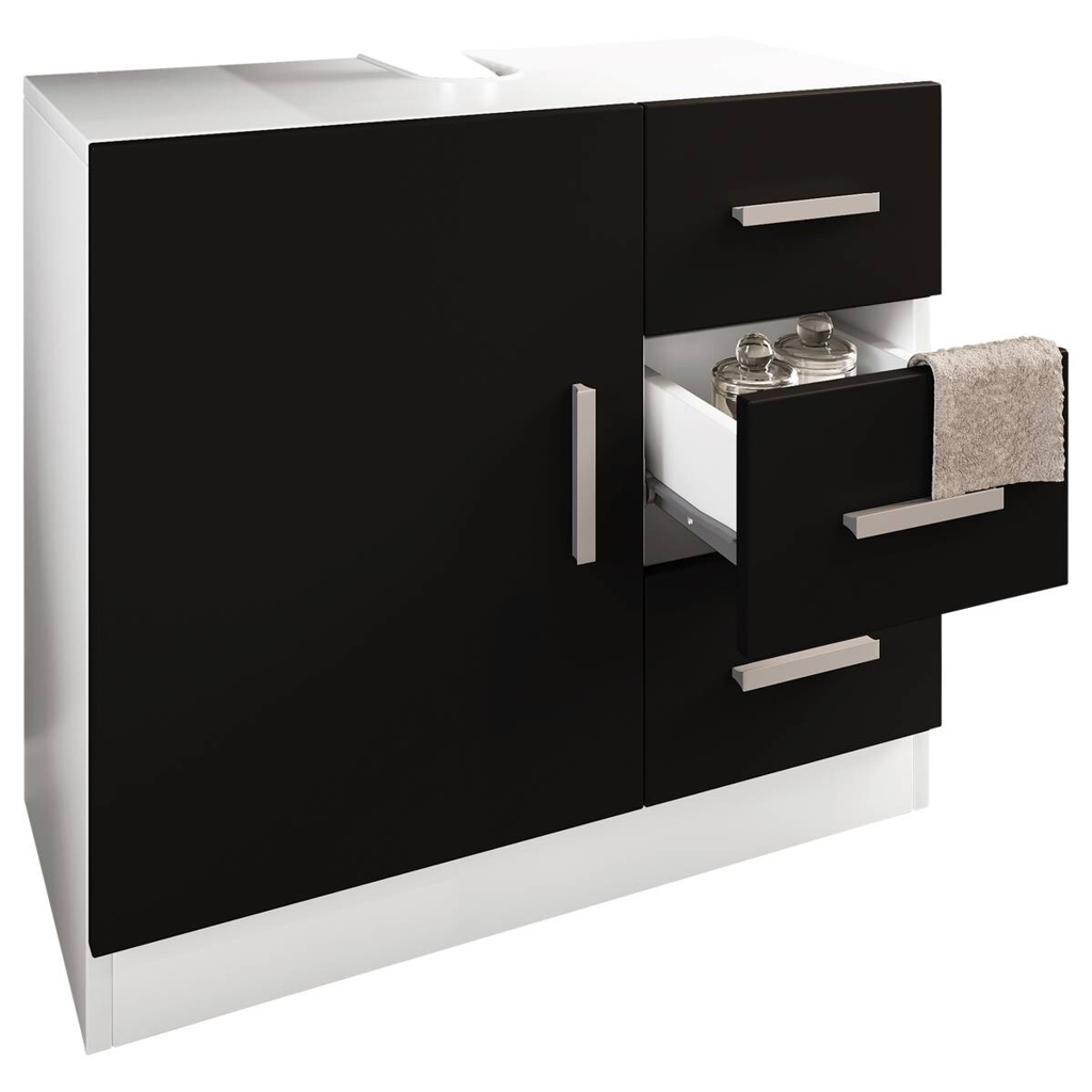 Waschbeckenunterschrank Zalo
weiß schwarz B/H/T: ca. 63x56x30 cm