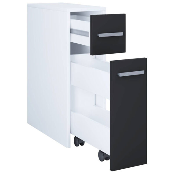 VCM Möbel Unterschrank Zalo weiß schwarz B/H/T: ca. 20x61x45 cm