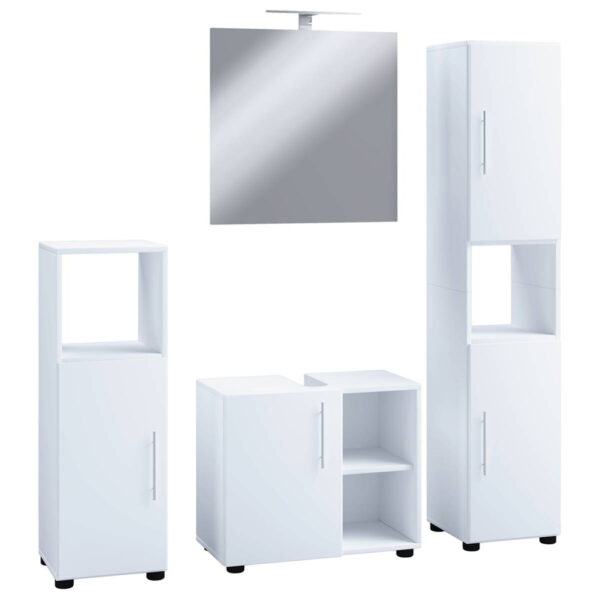 4051814412509 Badezimmer-Set 4tlg-Flandu
weiß B/H/T: ca. 122x160x30 cm