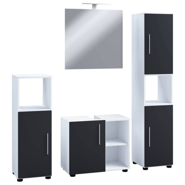 4051814412516 Badezimmer-Set 4tlg-Flandu
schwarz weiß