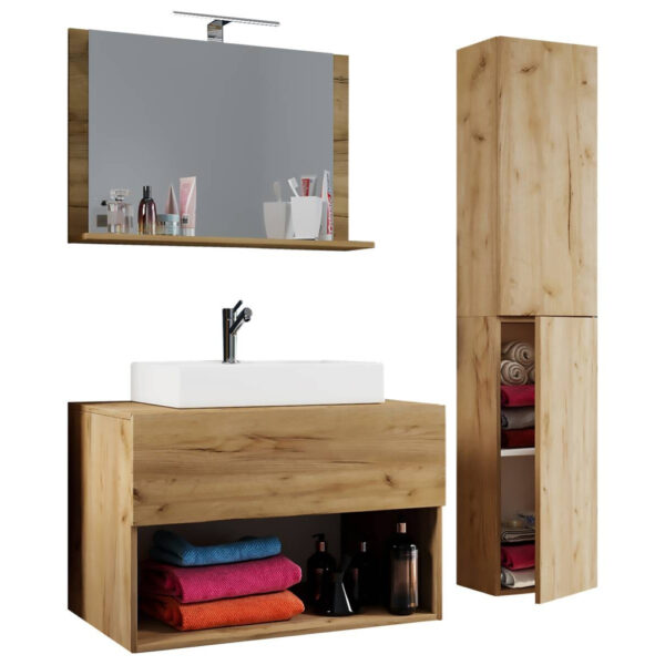 4051814412639 Waschplatz 4tlg-Lendas
weiß Eiche Honig Nachbildung B/H/T: ca. 60x52x52 cm