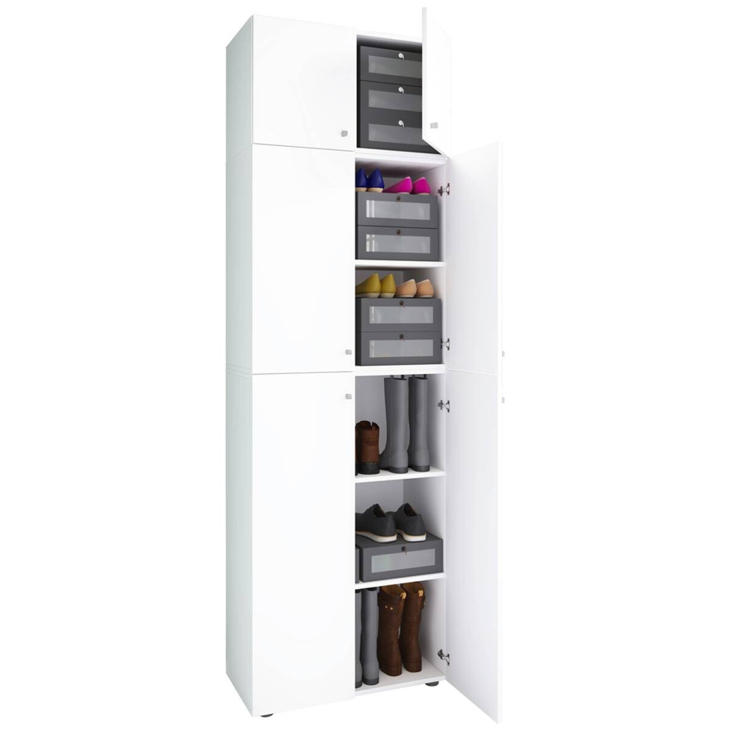 VCM Möbel Schuhschrank Lona weiß B/H/T: ca. 70x223x39 cm