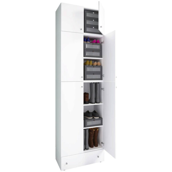 VCM Möbel Schuhschrank Lona weiß B/H/T: ca. 70x240x39 cm