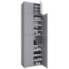 VCM Möbel Schuhschrank Lona grau weiß B/H/T: ca. 70x223x39 cm