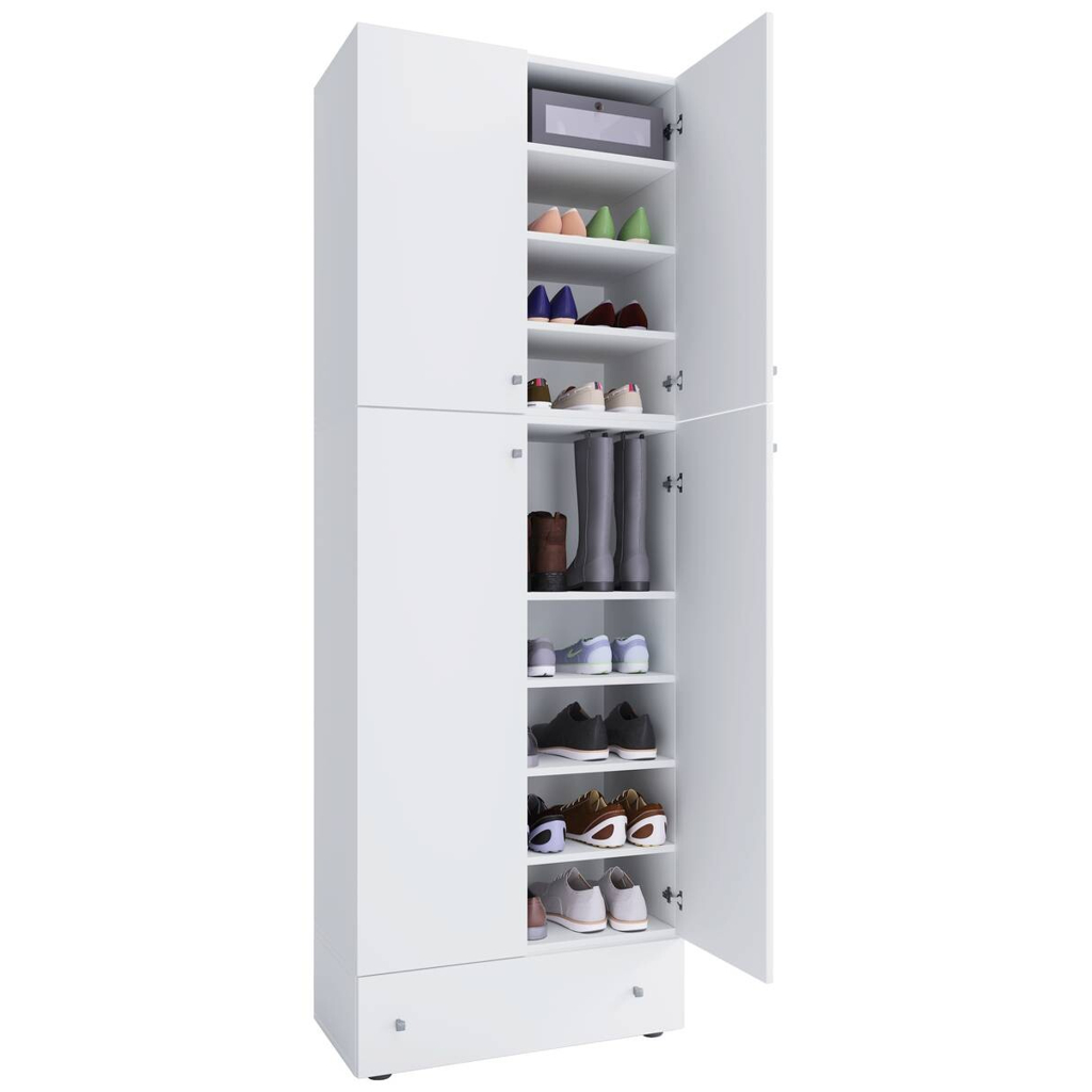 VCM Möbel Schuhschrank Lona weiß B/H/T: ca. 70x200x39 cm