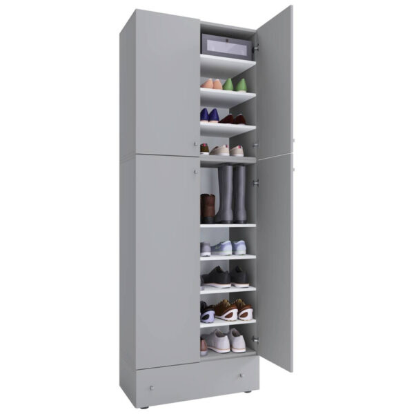 VCM Möbel Schuhschrank Lona grau weiß B/H/T: ca. 70x200x39 cm VCM Möbel Schuhschrank Lona grau weiß B/H/T: ca. 70x200x39 cm