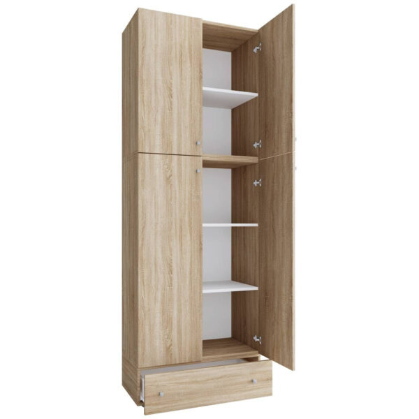 4051814413513-1 Büroschrank Lona
Eiche Sonoma Nachbildung weiß B/H/T: ca. 70x200x39 cm