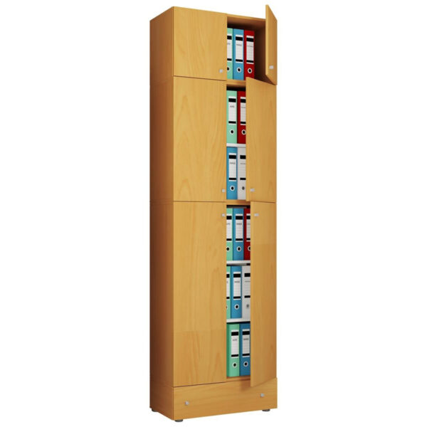 4051814413568-1 Büroschrank Lona
buche Nachbildung weiß B/H/T: ca. 70x240x39 cm