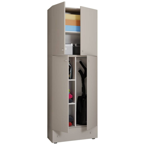 4051814413780-1 Putzschrank Lona
grau weiß B/H/T: ca. 70x200x39 cm