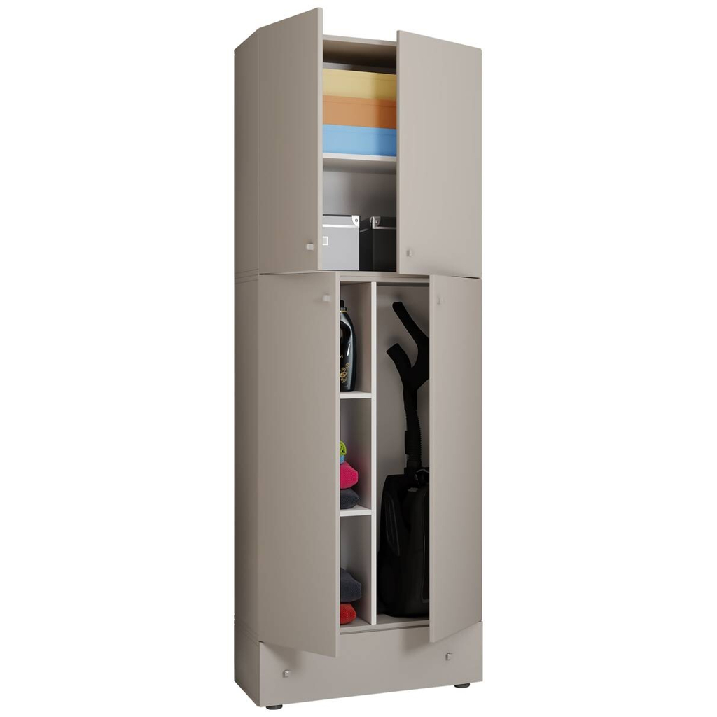 Putzschrank Lona
grau weiß B/H/T: ca. 70x200x39 cm