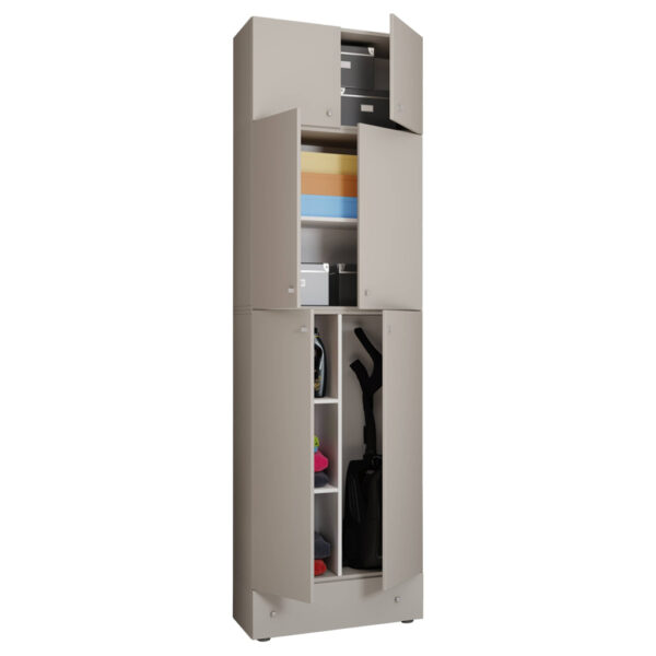Putzschrank Lona
grau weiß B/H/T: ca. 70x240x39 cm