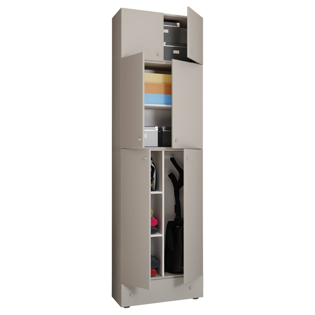 Putzschrank Lona
grau weiß B/H/T: ca. 70x240x39 cm