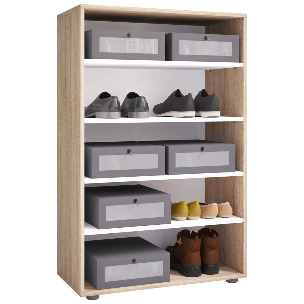 Schuhregal Lona
Eiche Sonoma Nachbildung weiß B/H/T: ca. 70x110x37 cm