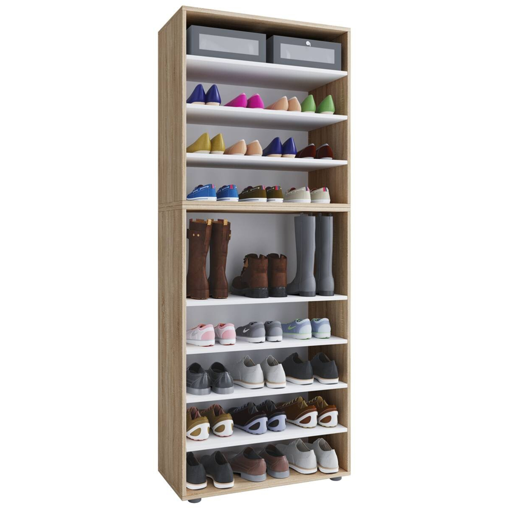 Schuhregal Lona
Eiche Sonoma Nachbildung weiß B/H/T: ca. 70x183x37 cm