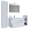VCM Möbel Regal Lona I buche Nachbildung weiß B/H/T: ca. 35x183x37 cm