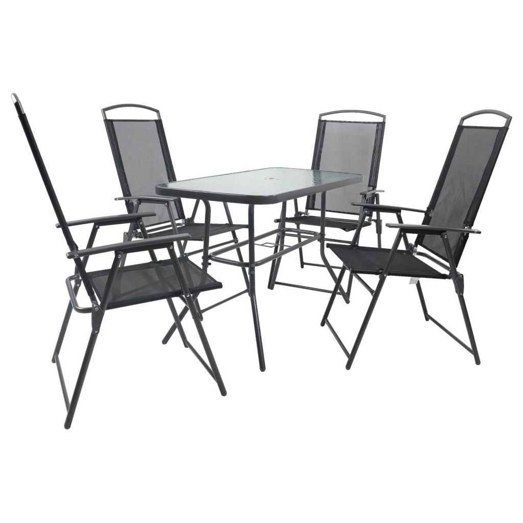 VCM Gartensitzgruppe anthrazit Stahl
