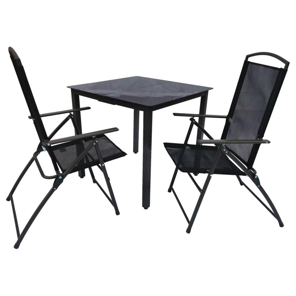 VCM Gartensitzgruppe anthrazit Aluminium B/H/T: ca. 80x76x80 cm