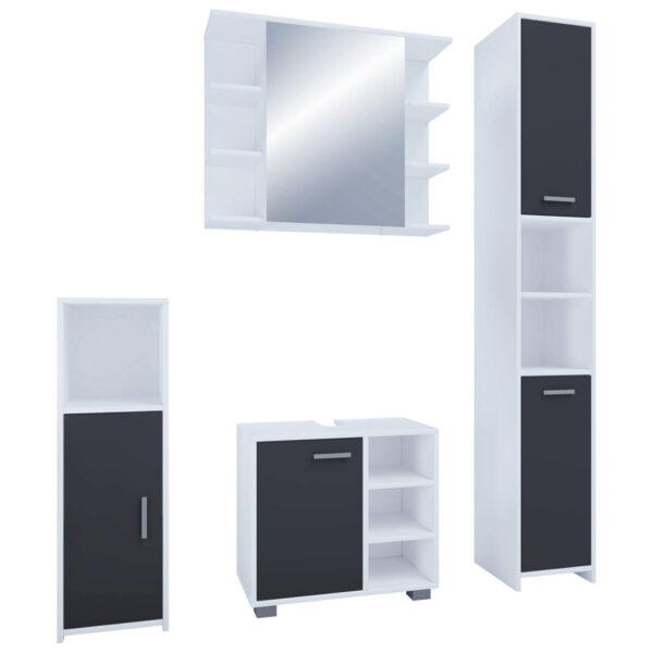 4051814417542 Badezimmer-Set Zalo
weiß schwarz