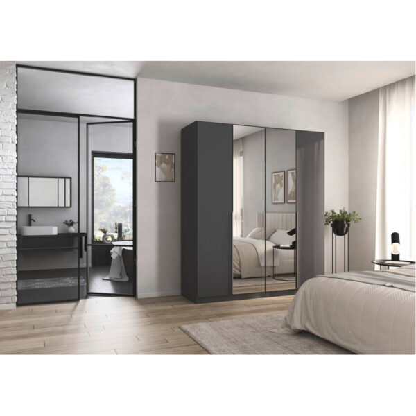 POCO Kleiderschrank Alabama grau B/H/T: ca. 181x210x54 cm