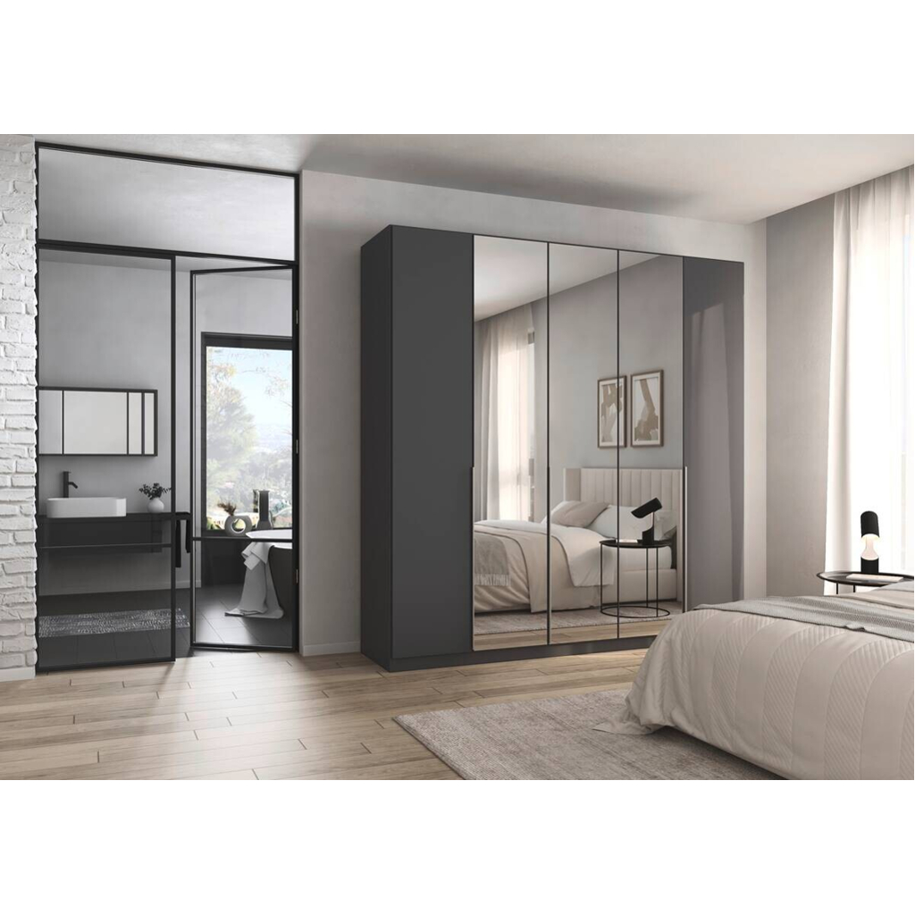 POCO Kleiderschrank Alabama grau B/H/T: ca. 225x229x54 cm