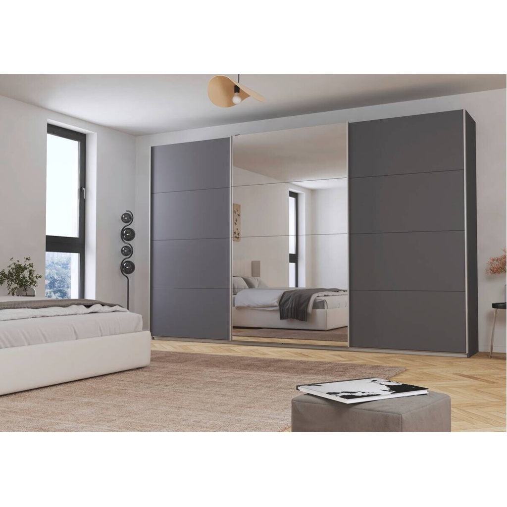 POCO Kleiderschrank Kulmbach grau B/H/T: ca. 360x229x62 cm