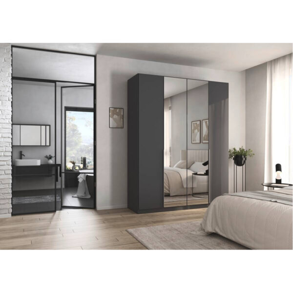 POCO Kleiderschrank Alabama grau B/H/T: ca. 181x229x54 cm