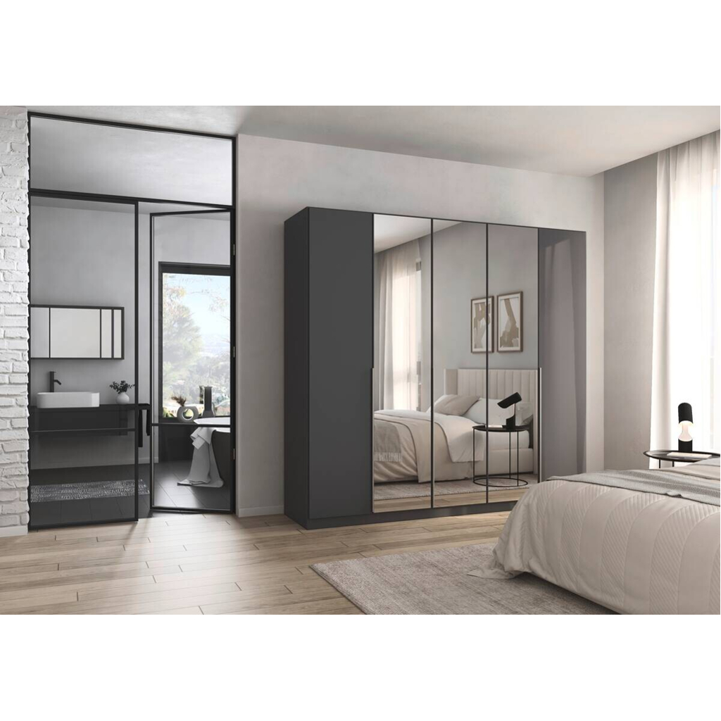 POCO Kleiderschrank Alabama grau B/H/T: ca. 225x210x54 cm