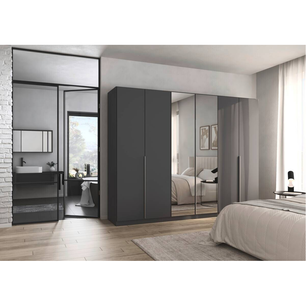 POCO Kleiderschrank Alabama grau B/H/T: ca. 271x210x54 cm