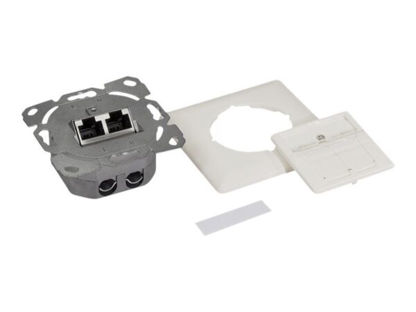LogiLink NP0128 – Cat.6A Netzwerkdose UP 2x RJ45 geschirmt reinweiß